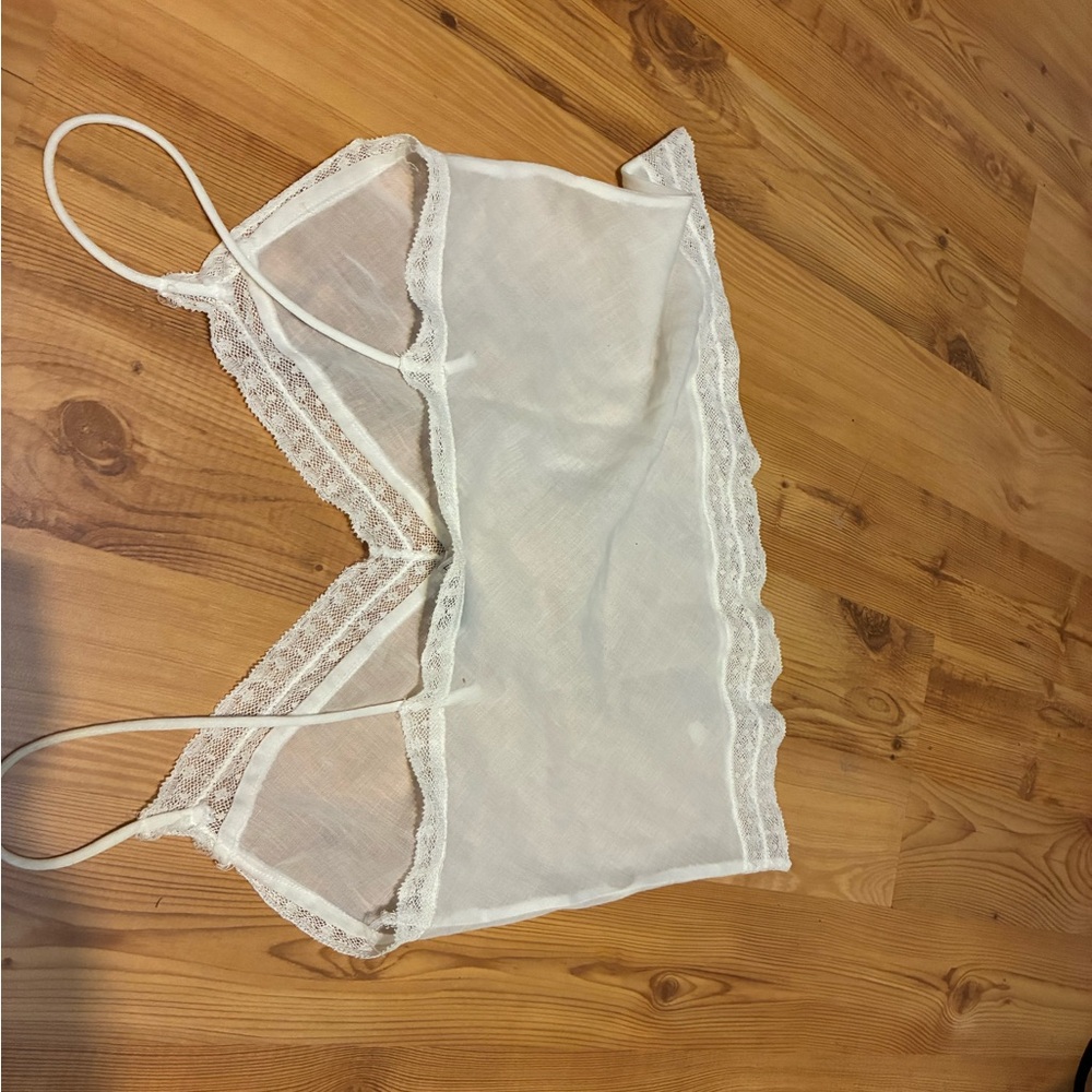 Vintage Christian Dior Sheer Lace trimming Cami Top pajama tank - Picture 4 of 6